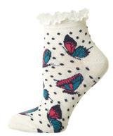 Dorothy Perkins Womens Cream Butterly Lace Top Socks- Cream