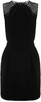 Warehouse Grid Lace Dress, Black