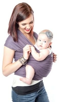 Moby Wrap Organic Cotton Baby Carrier in Eggplant