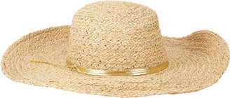 Hat Attack Metallic Braided Raffia Sun Hat