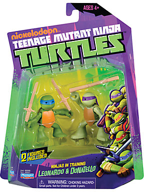 Leonardo Teenage Mutant Ninja Turtles Ninjas In Training Figures, Donatello and