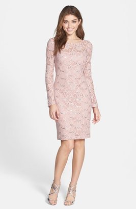 JS Collections Women's Illusion Lace Dress