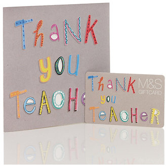 Marks and Spencer Thank You Teacher Gift Card