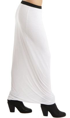 Enza Costa Fitted Maxi Skirt in White