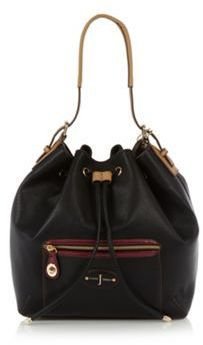 J by Jasper Conran Designer black twist lock zip duffle bag