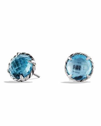 David Yurman Chatelaine Earrings with Blue Topaz