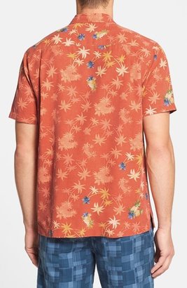 Tommy Bahama 'Pineapple Sky' Regular Fit Silk & Cotton Campshirt
