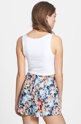 Lily White Print Shorts (Juniors)