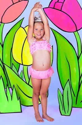 Hula Star 'Princess Aurora' Ruffle Two-Piece Swimsuit (Toddler Girls & Little Girls)