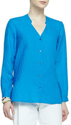 Eileen Fisher Handkerchief Linen V-Neck Shirt, Women's