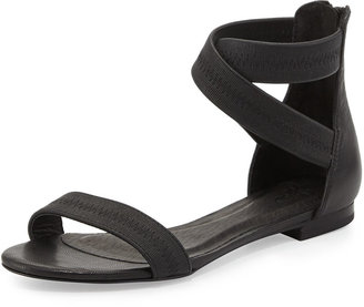Joie Norah Elastic Leather Sandal, Black