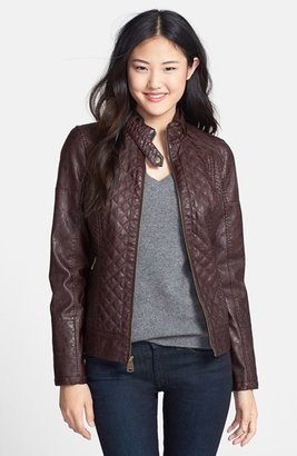 GUESS Quilted Faux Leather Jacket (Online Only)