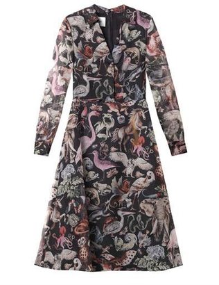 Valentino Fantastic Animals-print silk dress