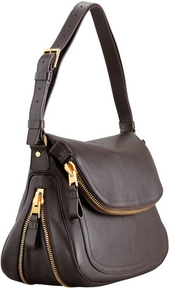 Tom Ford Jennifer Medium Leather Shoulder Bag, Brown