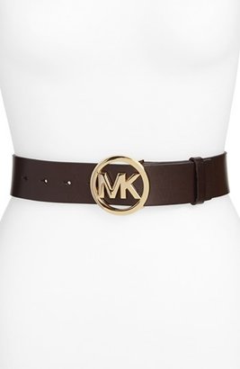 MICHAEL Michael Kors Logo Buckle Leather Belt