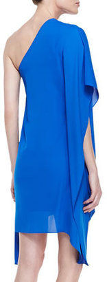 BCBGMAXAZRIA Alana One-Shoulder Side-Drape Dress