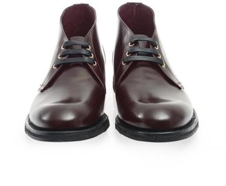 Cerruti Paris Crepe-sole leather derby boots