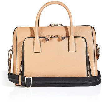 Anya Hindmarch Leather Maxi Zip Top Handle Tote in Nude