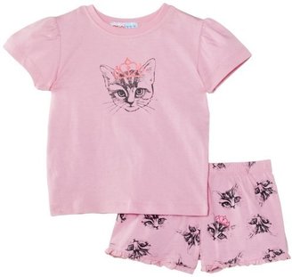 Mini ZZZ minizzz Girl's Kitten T-Shirt/Boxer Pyjama Set