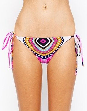 Mara Hoffman Rays String Bikini Bottom - Rays pink rap