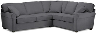 Asstd National Brand Fabric Possibilities Roll-Arm 2-pc. Left-Arm Sleeper Sofa Sectional
