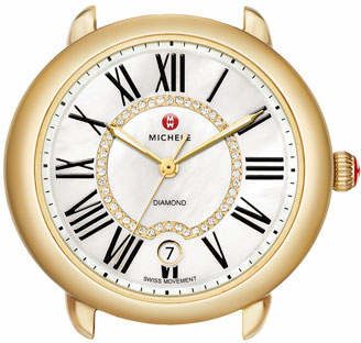 Michele 16mm Serein Diamond Dial Watch Head, Gold