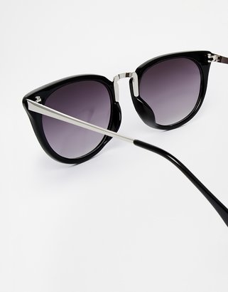 ASOS Cat Eye Sunglasses With Metal Nose Bridge