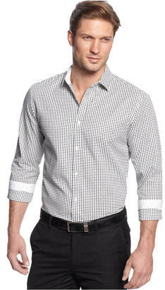 Alfani Men's Gingham Long-Sleeve Shirt, Created for Macy's