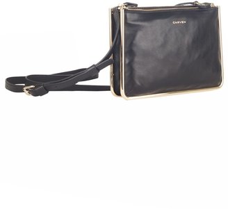Carven Smooth Leather Double Front Flat Bag