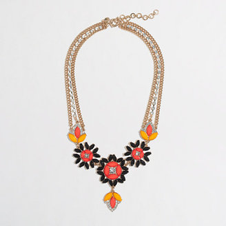 J.Crew Factory Factory jeweled chain flower necklace