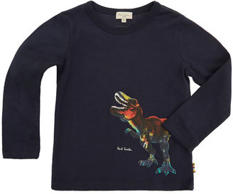 Paul Smith Junior Age 2 to 6 Navy T.Rex Dinosaur Print Cotton T-Shirt