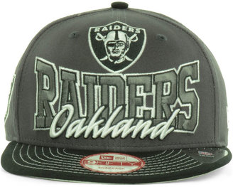 New Era Oakland Raiders Graphite Out and Up 9FIFTY Snapback Cap
