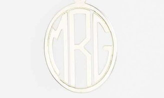Argentovivo Personalized Monogram Pendant Necklace