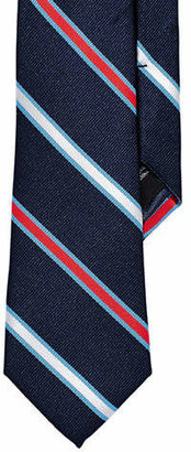 Izod Striped Tie-BLACK-One Size