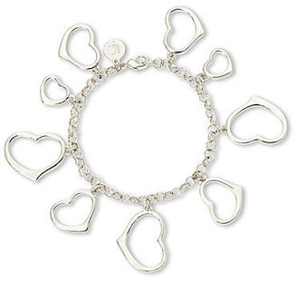 Liz Claiborne Silver-Tone Openwork Hearts Bracelet