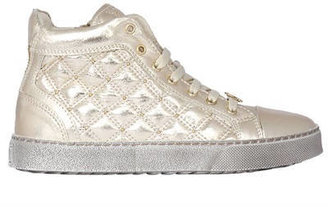 Roberto Cavalli Quilted Lamé Nappa High Top Sneakers