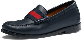 Gucci Junior Leather Loafer with Web Detail