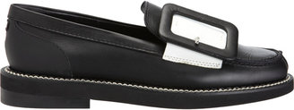 Collection Privée? Bicolor Oversize Buckle Loafers