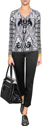 Etro Stretch Silk Patterned Knit Pullover