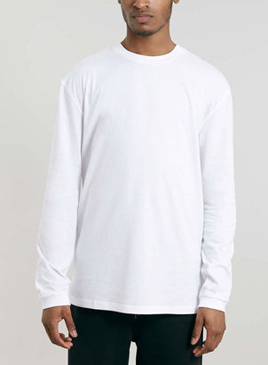 Topman White Longer Length Long sleeve t-shirt