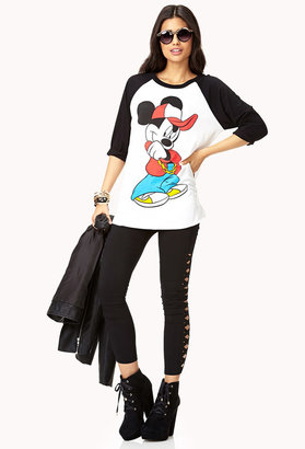 Forever 21 Cool Mickey Mouse Raglan Top