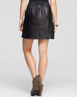 Eileen Fisher Leather Mini Skirt - The Fisher Project
