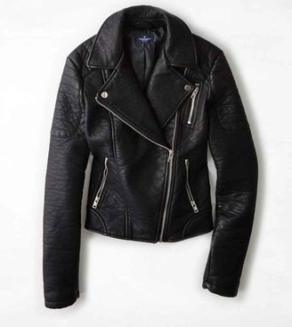 aerie AEO Vegan Leather Moto Jacket