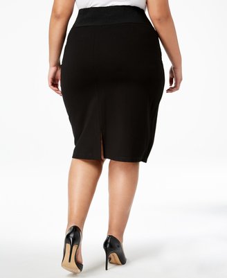 Calvin Klein Size Pull-On Tummy-Control Pencil Skirt