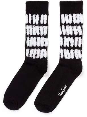 Happy Socks 'Fussy stripe' terry check socks