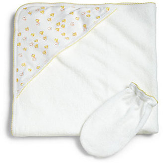 Kissy Kissy Infant's Two-Piece Rubber Ducky Hooded Towel & Mitt Set