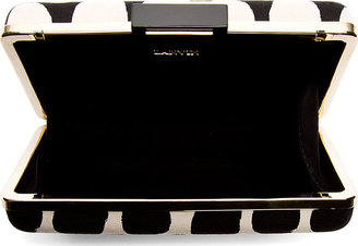 Lanvin Ivory & Black Spotted Box Clutch