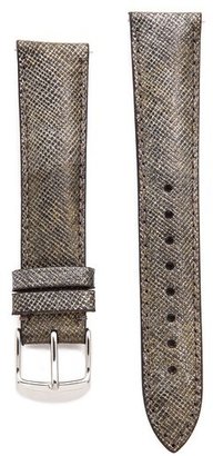 Michele 18mm Painted Saffiano Leather Watch Strap
