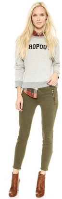 Mother Cropped Zipper Welt Jeans