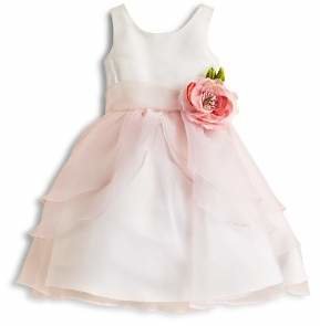 Us Angels Girls' Organza Flower Girl Dress - Little Kid
